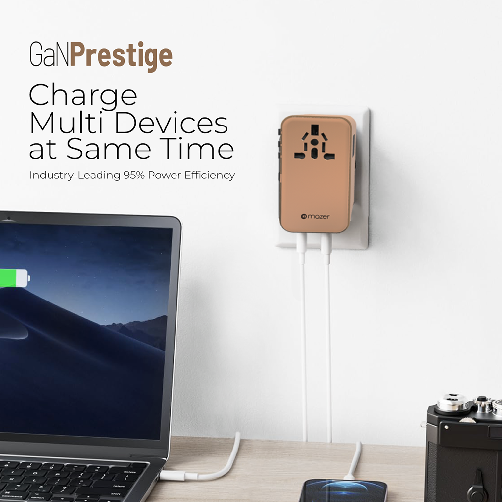 Bộ chuyển đổi du lịch PD100W Mazer GaN Infinite IFTravel380