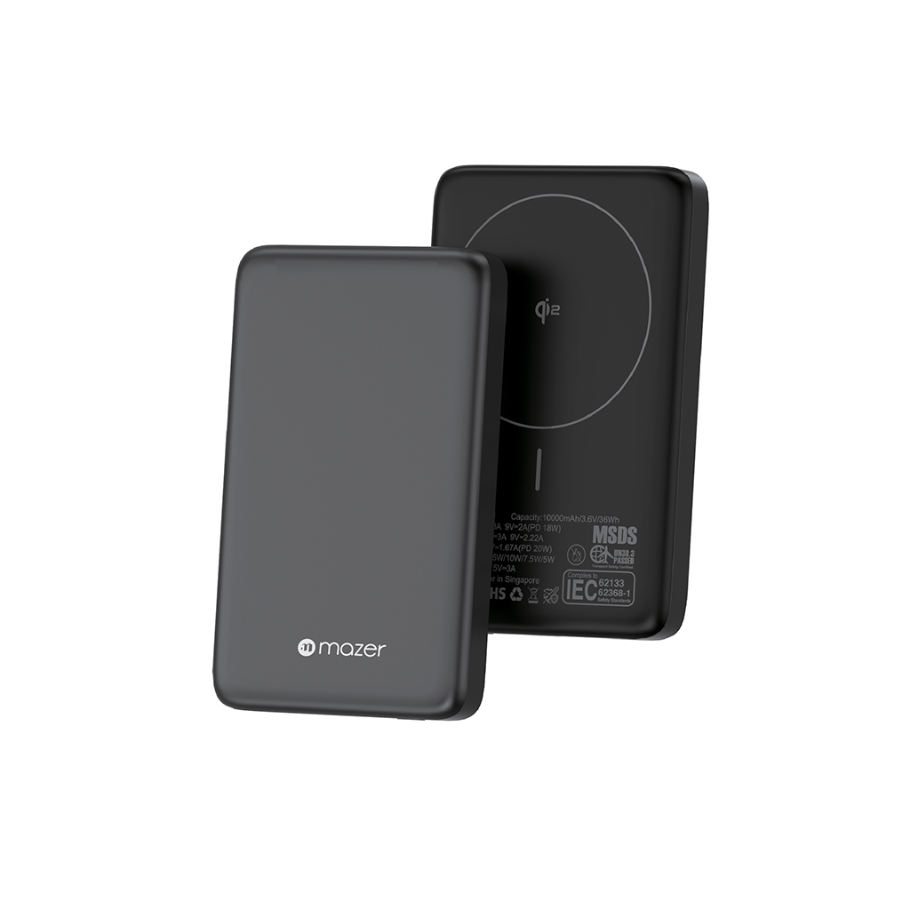 Pin sạc dự phòng không dây Mazer 15W 10,000mAh Qi2 MagAir21