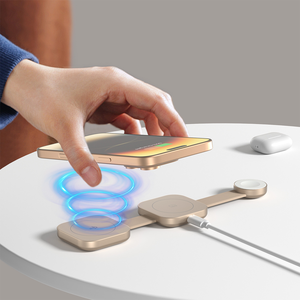 Đế sạc không dây MAZER 3in1 Qi2 MagTrifold03