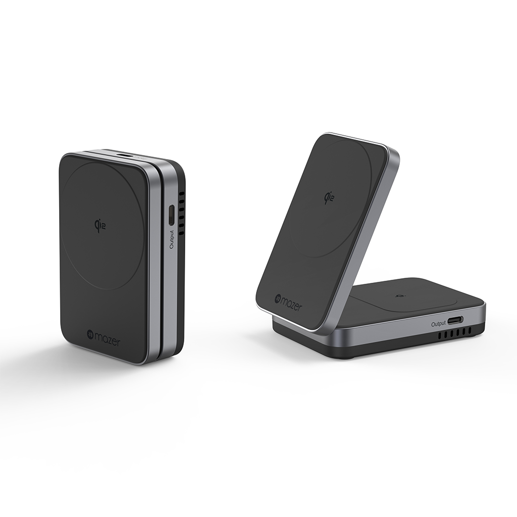 Đế sạc không dây 2 in 1 Mazer QI2 MagFold02