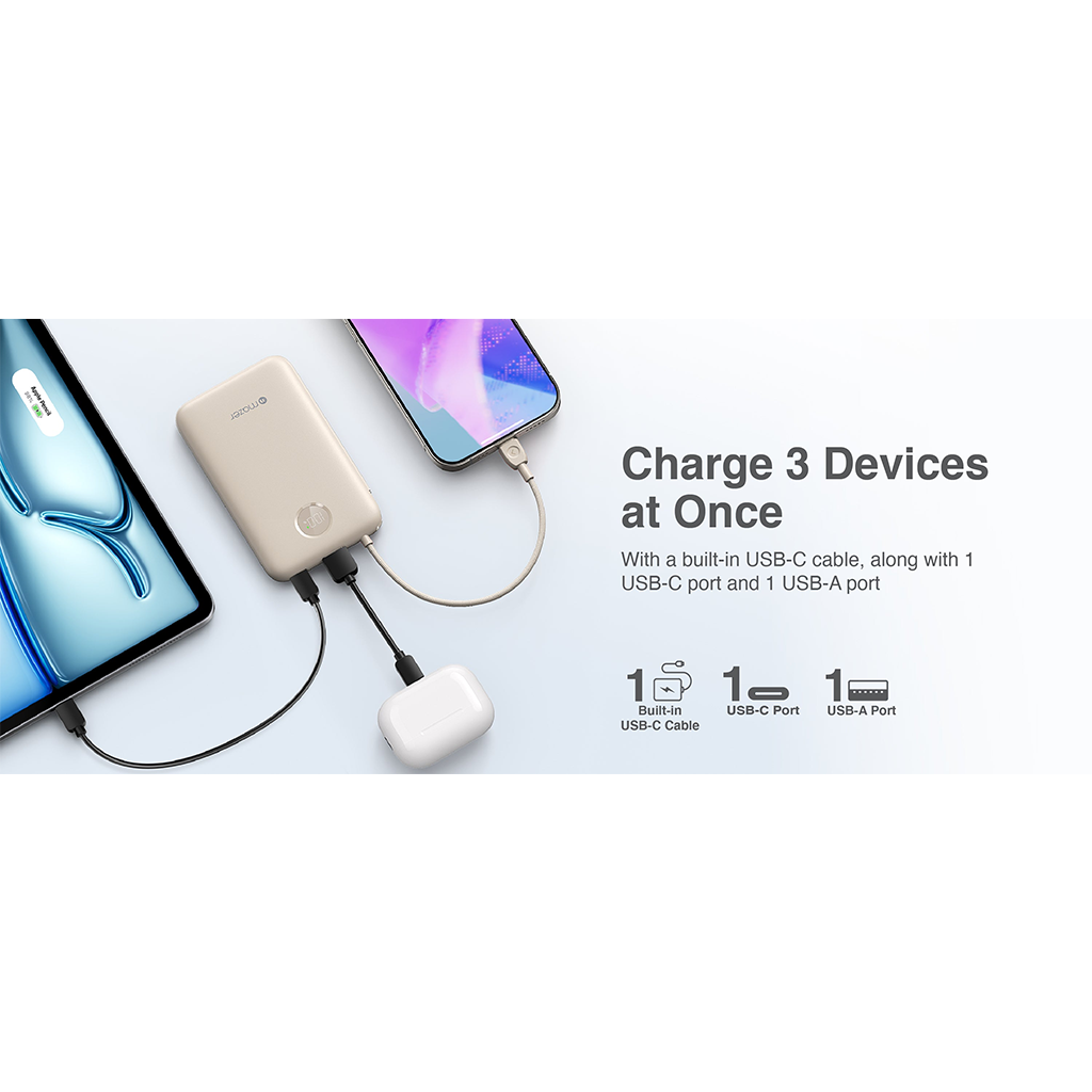 Pin sạc dự phòng kèm cáp Mazer PD20W 10,000mAh PowerCharge Link
