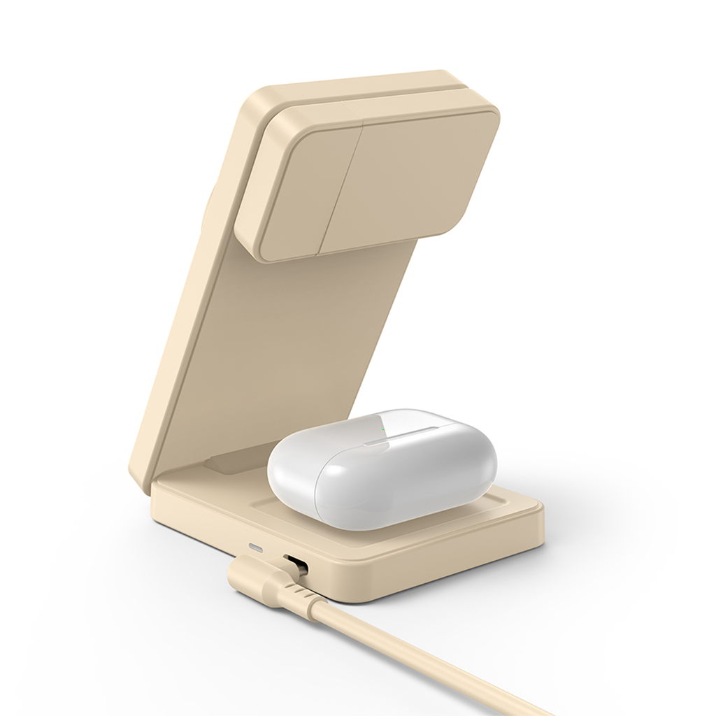 Đế sạc không dây 3 in 1 MAZER Qi2 MagFold06