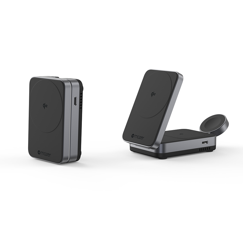 Đế sạc không dây 3 in 1 Mazer QI2 MagFold05