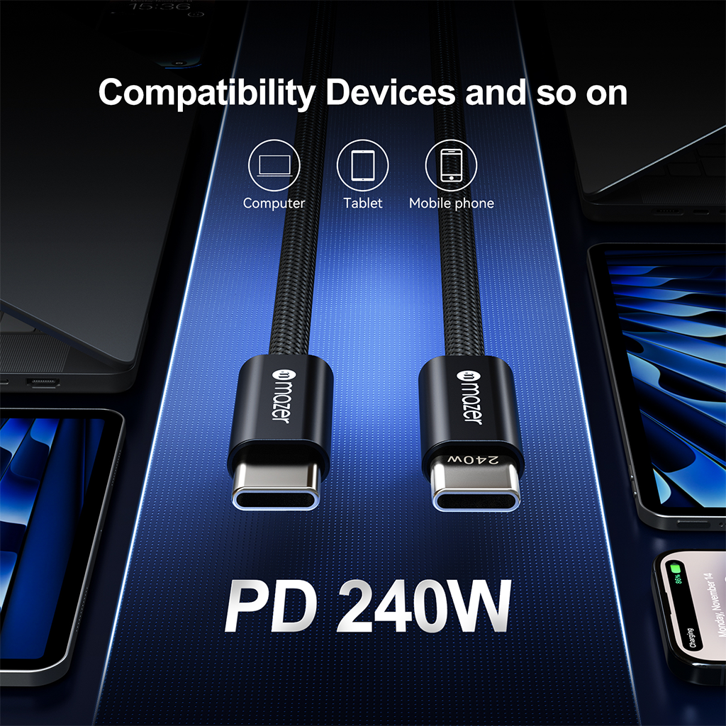 Dây cáp sạc MAZER C2C 240W/1M InfiniteLINK FLEX2