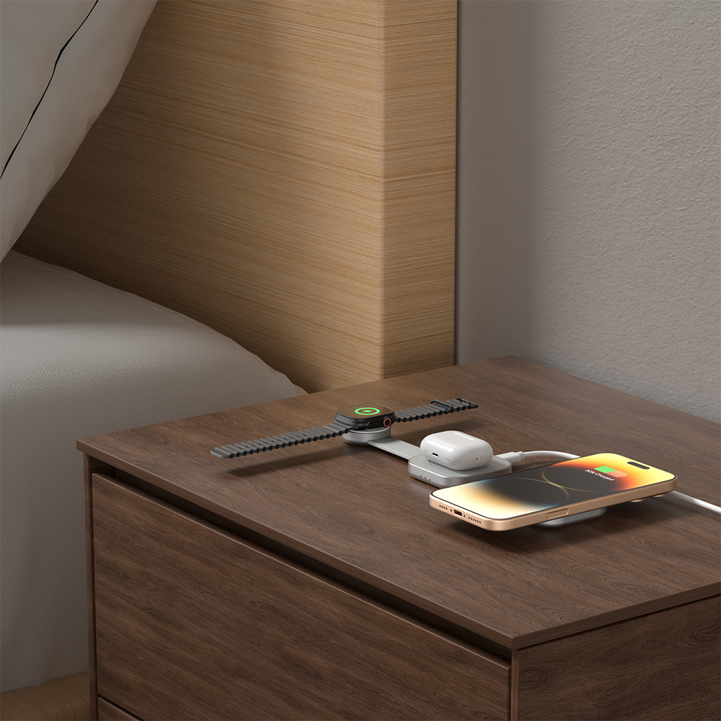 Đế sạc không dây MAZER 3in1 Qi2 MagTrifold03