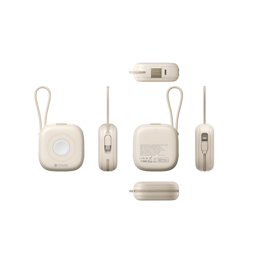 Pin sạc dự phòng không dây Mazer Qi2 4 in 1 MagLink18i