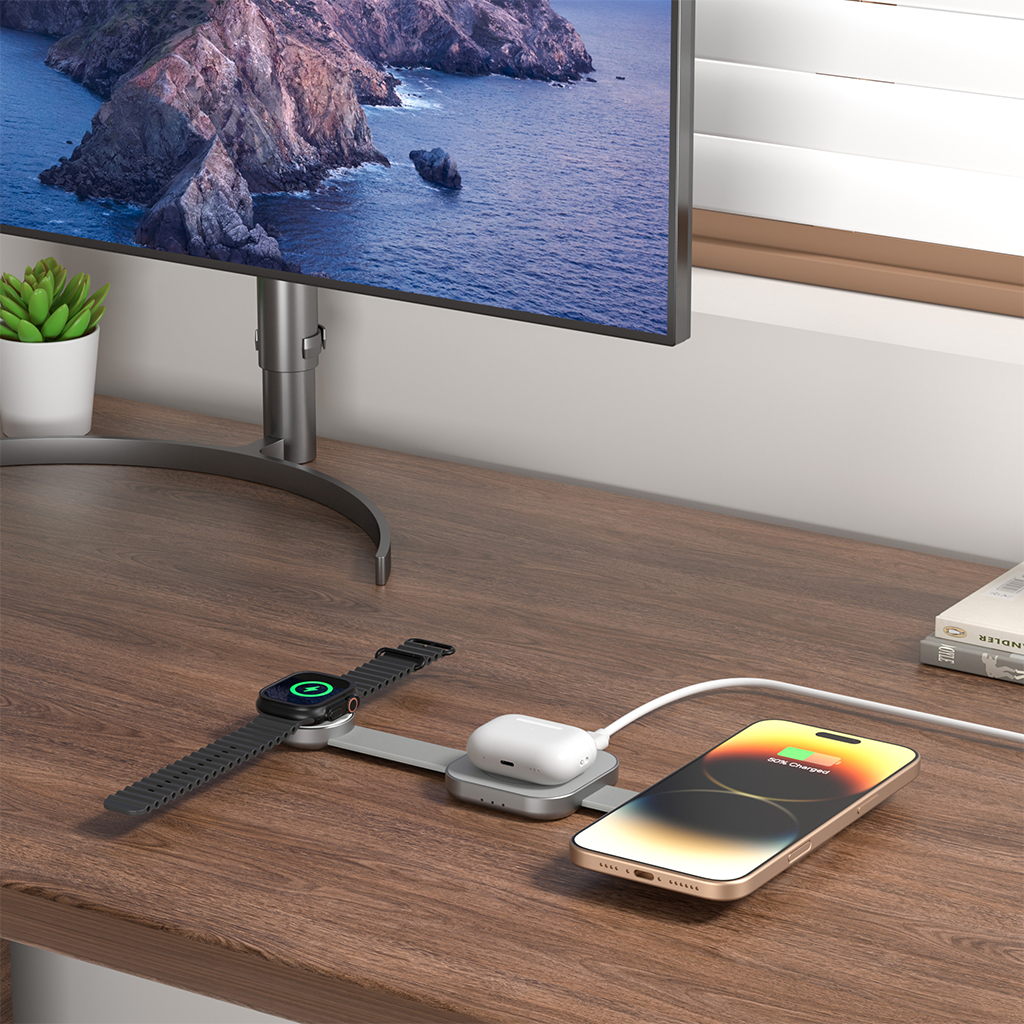 Đế sạc không dây MAZER 3in1 Qi2 MagTrifold03