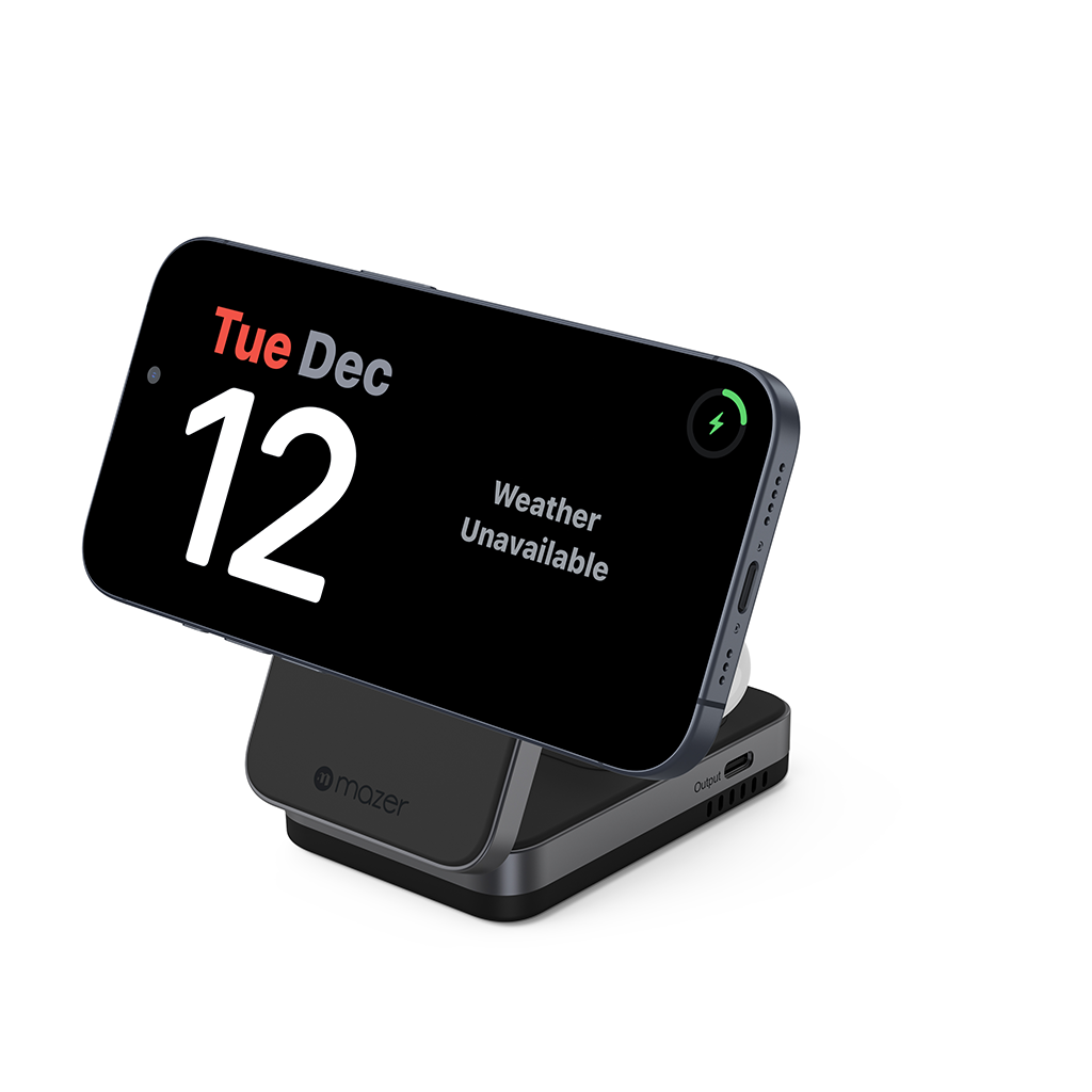 Đế sạc không dây 2 in 1 Mazer QI2 MagFold02