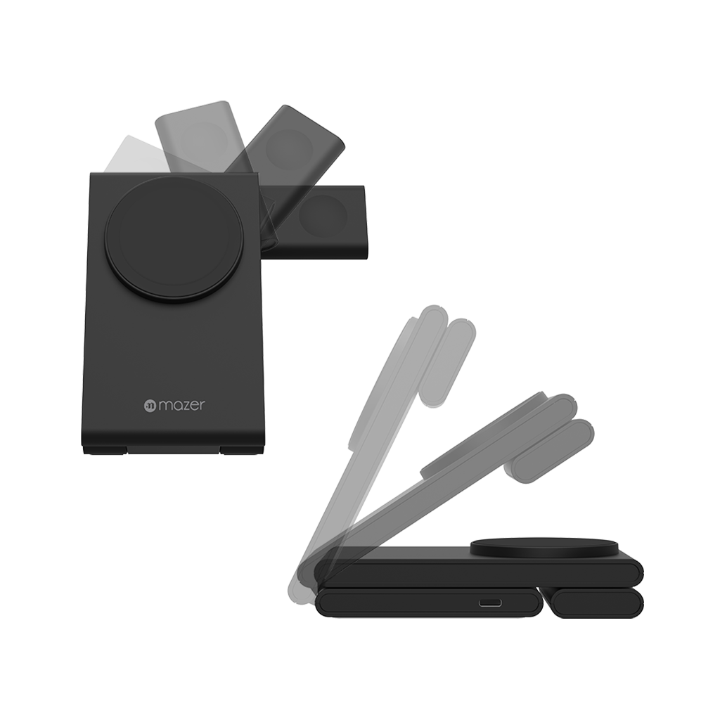 Đế Sạc Không Dây Mazer 3-in-1 Foldable Travel Charging Stand