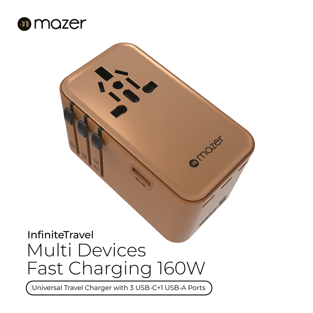 Bộ chuyển đổi du lịch PD160W Mazer GaN Infinite IFTravel1160PD