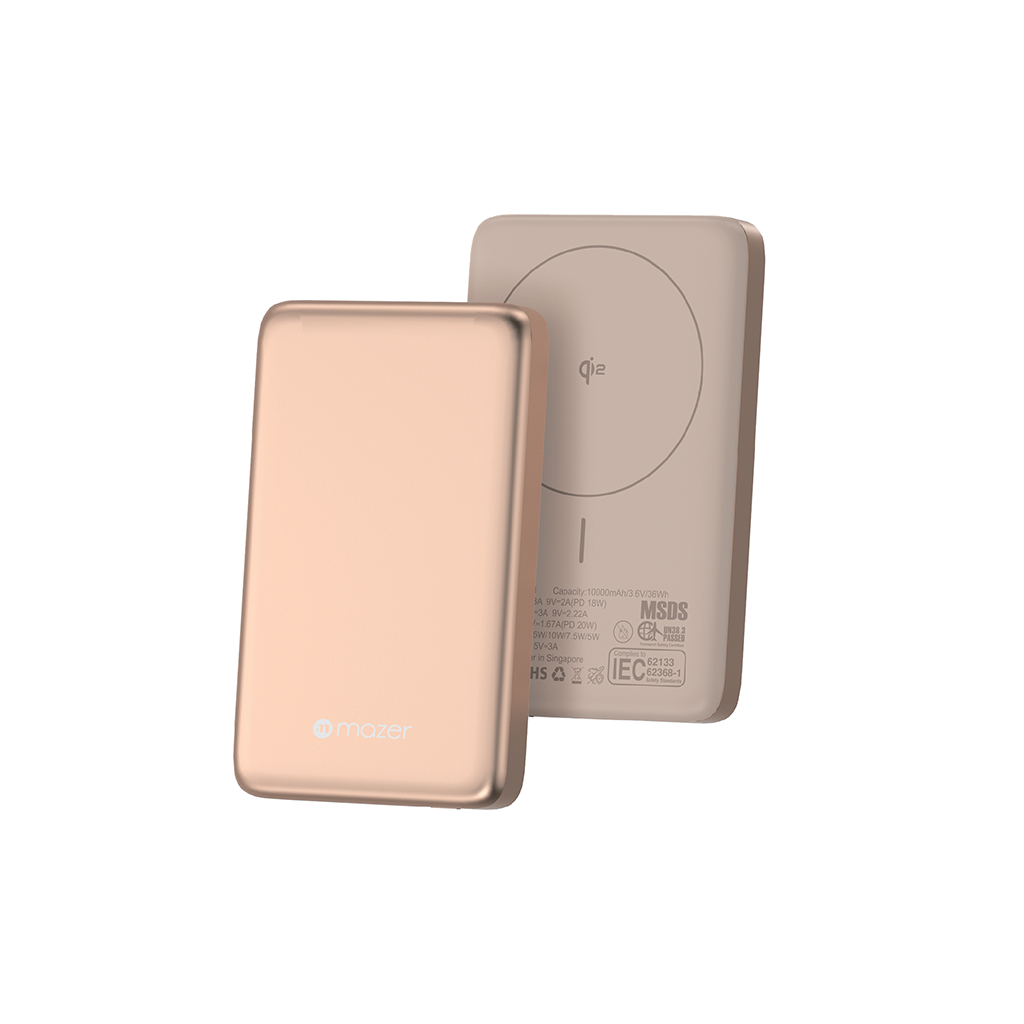 Pin sạc dự phòng không dây Mazer 15W 10,000mAh Qi2 MagAir21