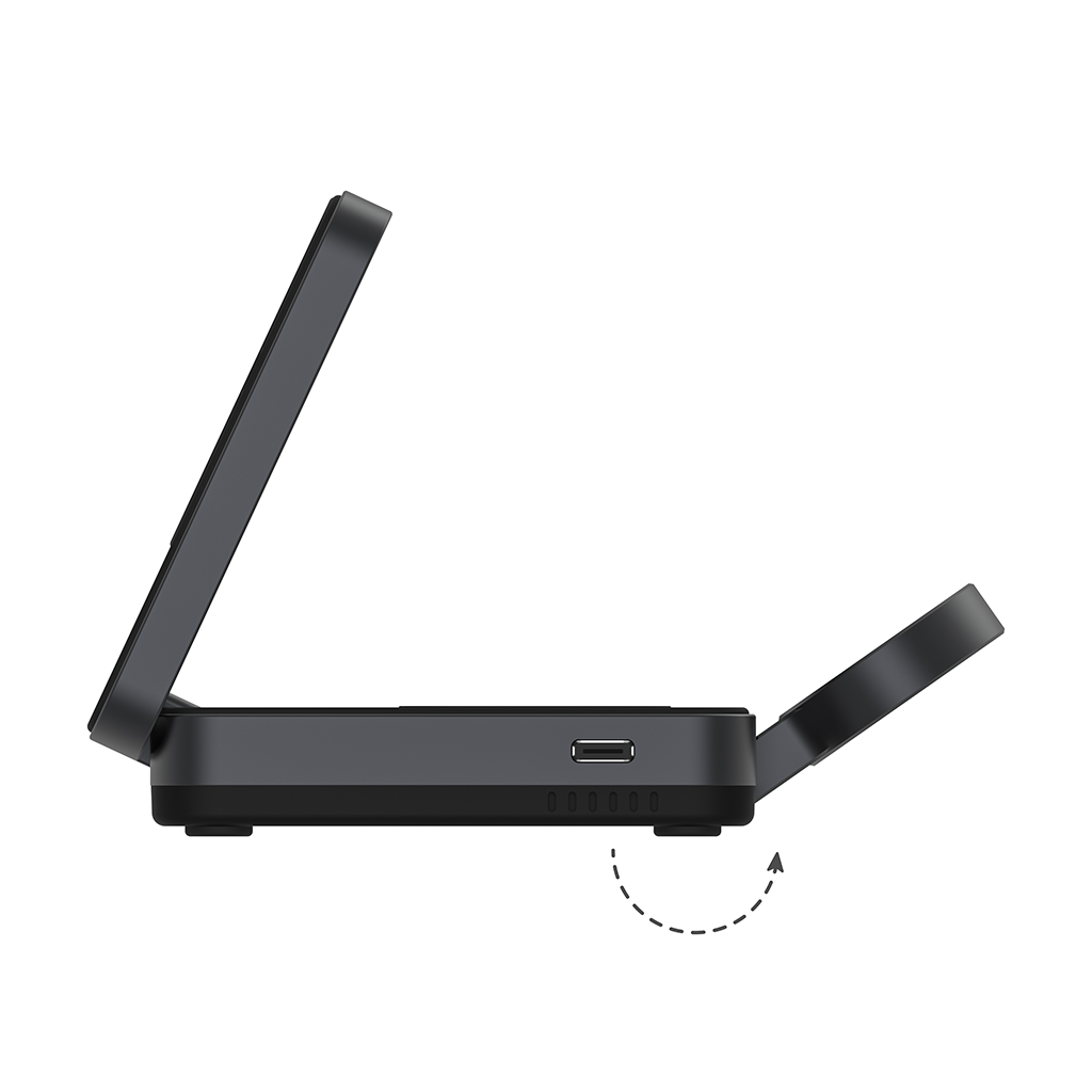 Đế sạc không dây 3 in 1 Mazer QI2 MagFold05