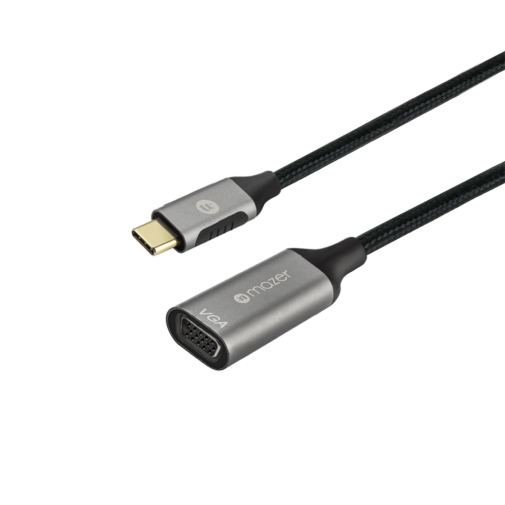 Bộ Chuyển Đổi Hub Mazer ALU USB-C to VGA 1080P Adapter