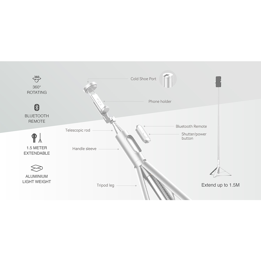 Gậy chụp ảnh Mazer Foldable M-S11L