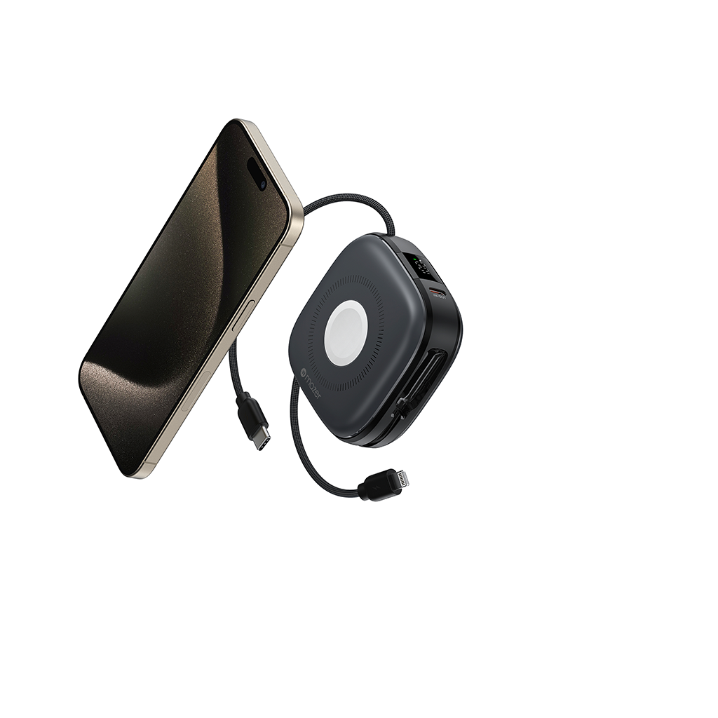 Pin sạc dự phòng không dây Mazer Qi2 4 in 1 MagLink18i