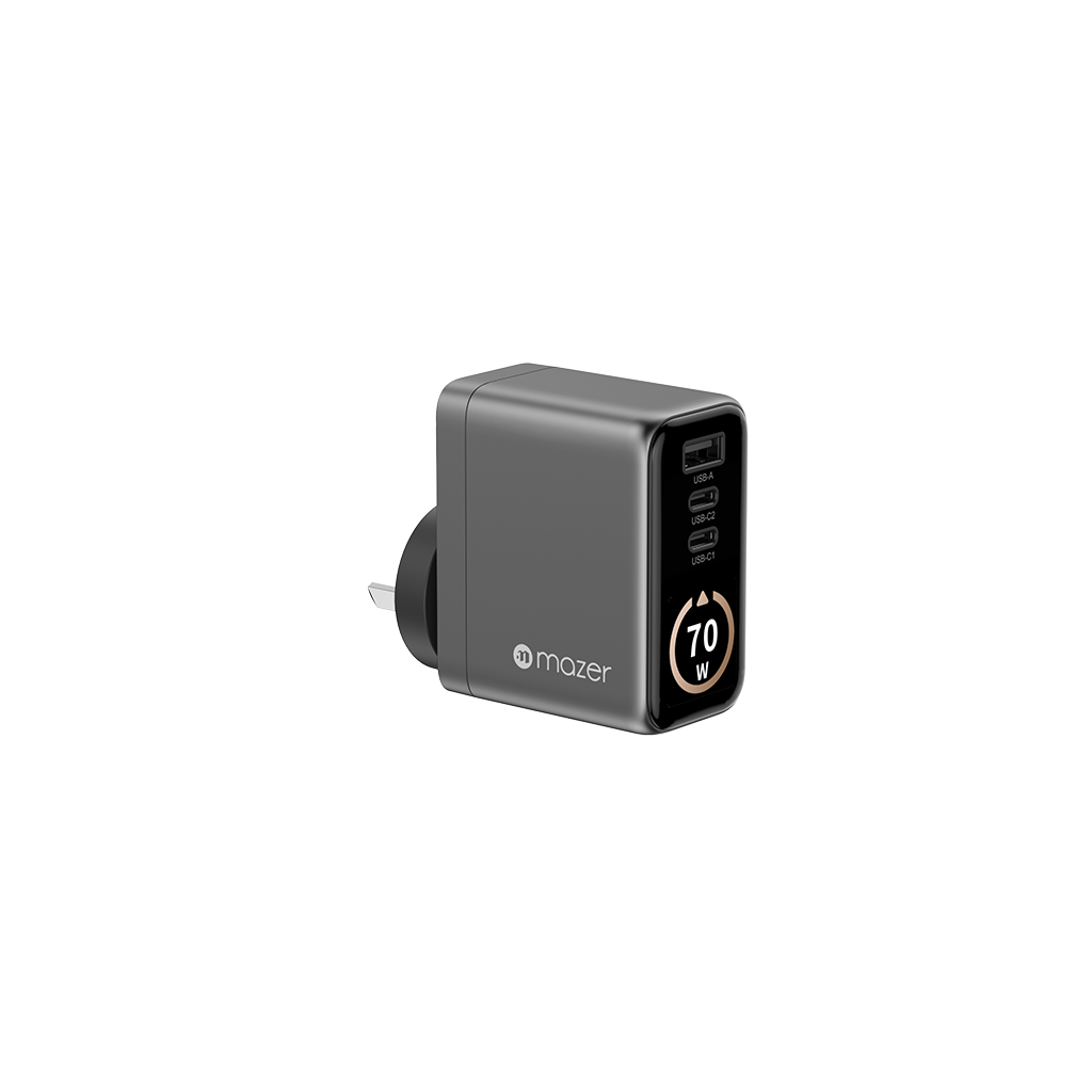 Bộ sạc kèm cáp PD70W MAZER Ai Prestige GaN