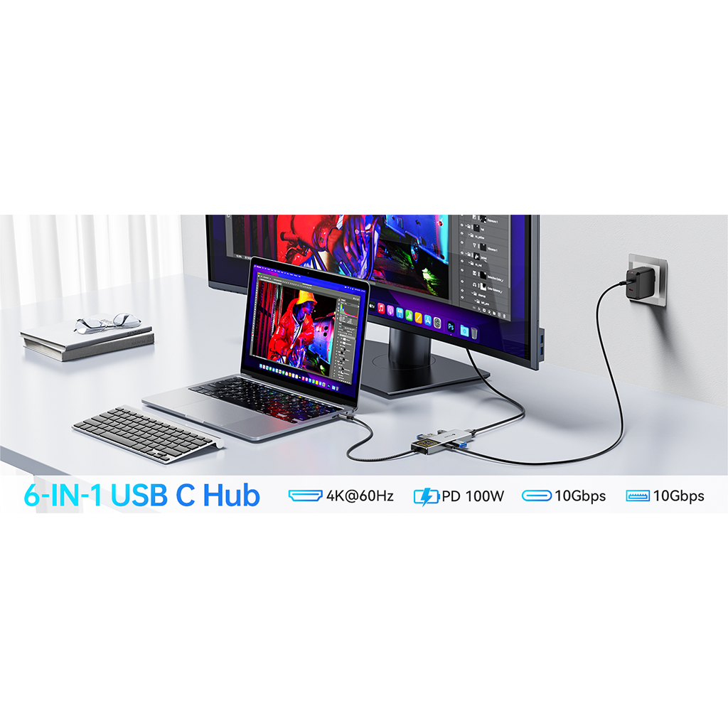 Bộ chuyển đổi 6 in 1 MAZER Ai InfiniteHub Ultra