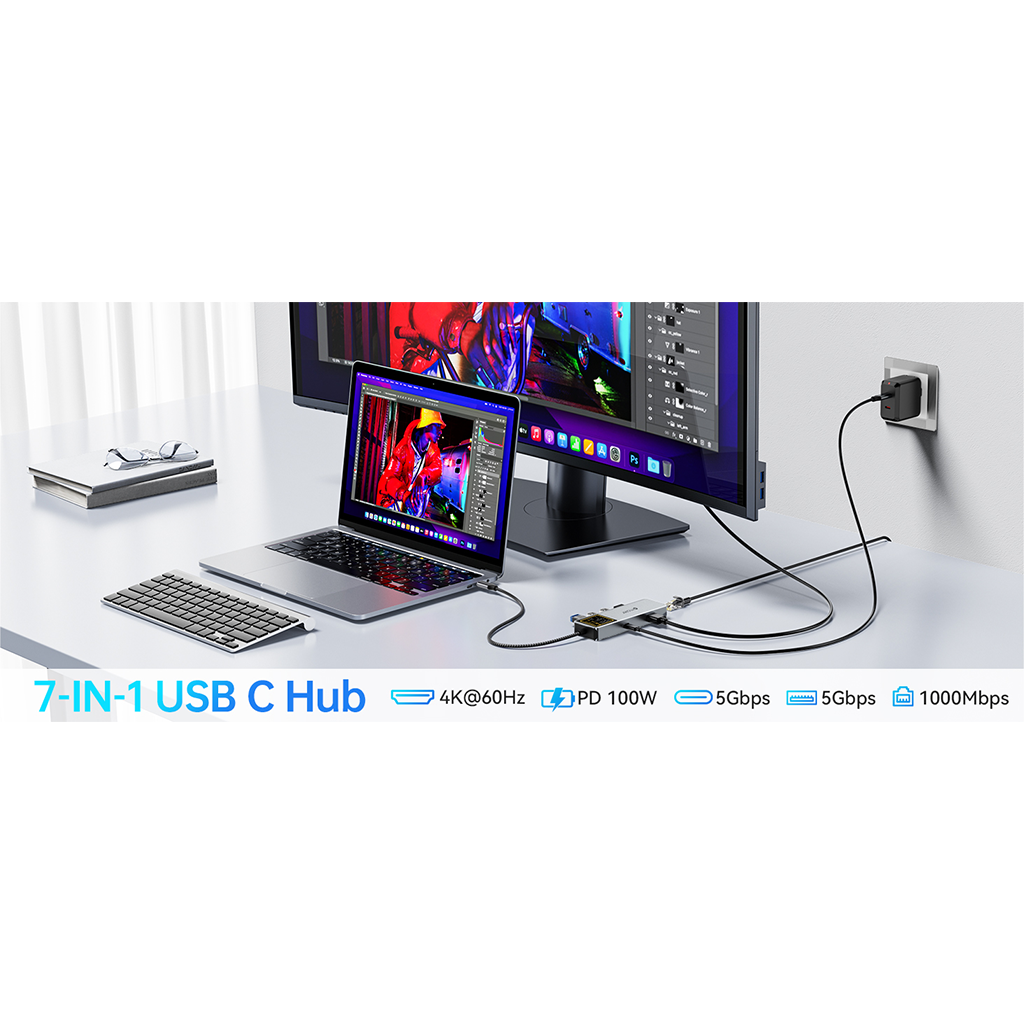 Bộ chuyển đổi 7 in 1 MAZER Ai InfiniteHub Ultra