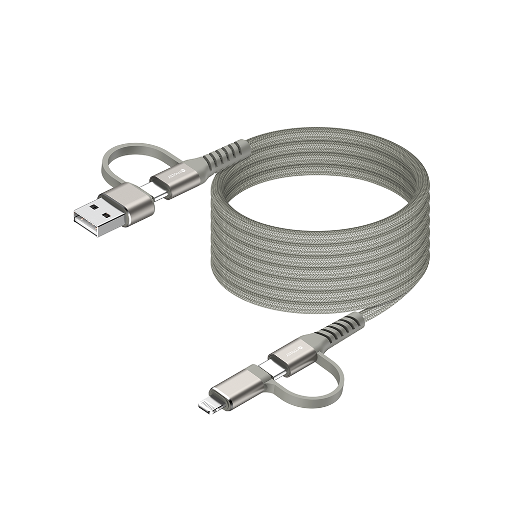 Dây cáp sạc 4 in 1 MAZER 2M/60W InfiniteLINK Cobra Q