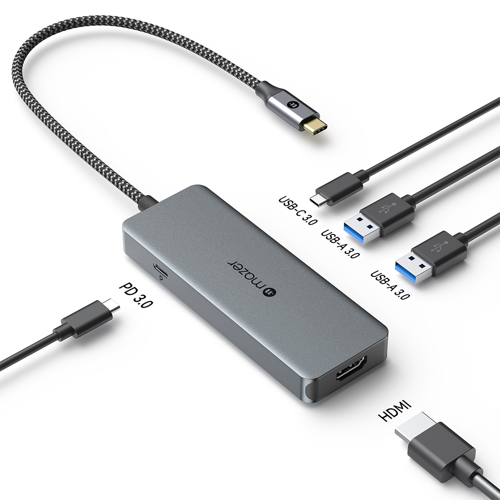 Cổng chuyển đổi 5 in 1 MAZER 4K/60Hz 100W Infinite Link Pro Hub