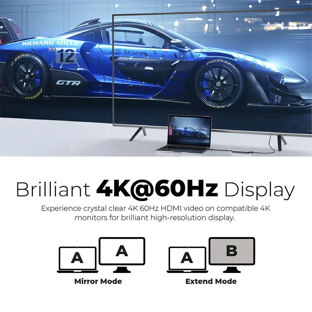 Cổng chuyển đổi 5 in 1 MAZER 4K/60Hz 100W Infinite Link Pro Hub