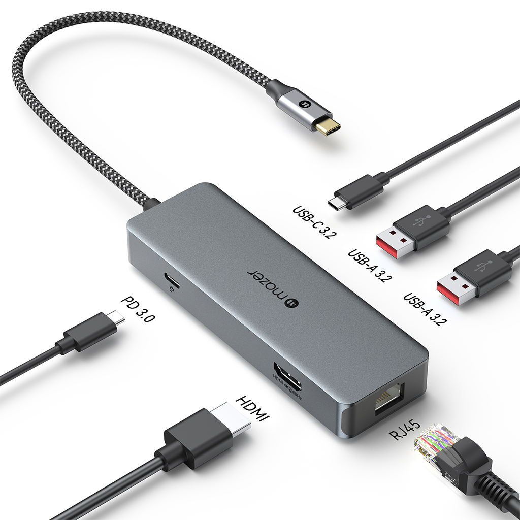Cổng chuyển đổi 6 in 1 MAZER 4K/60Hz 100W Infinite Link Pro Hub
