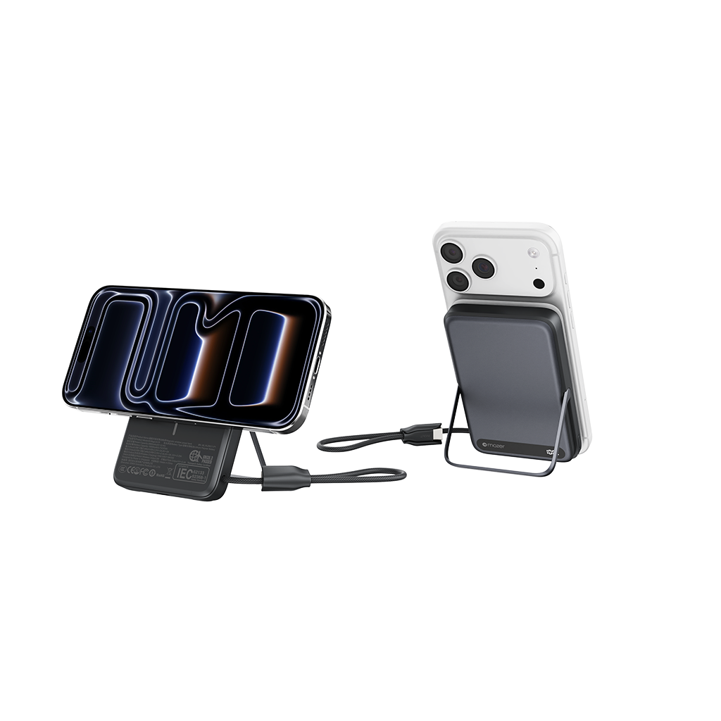 Pin sạc dự phòng không dây kèm cáp MAZER Qi2 15W/PD27W 10.000 mAh MagLink19