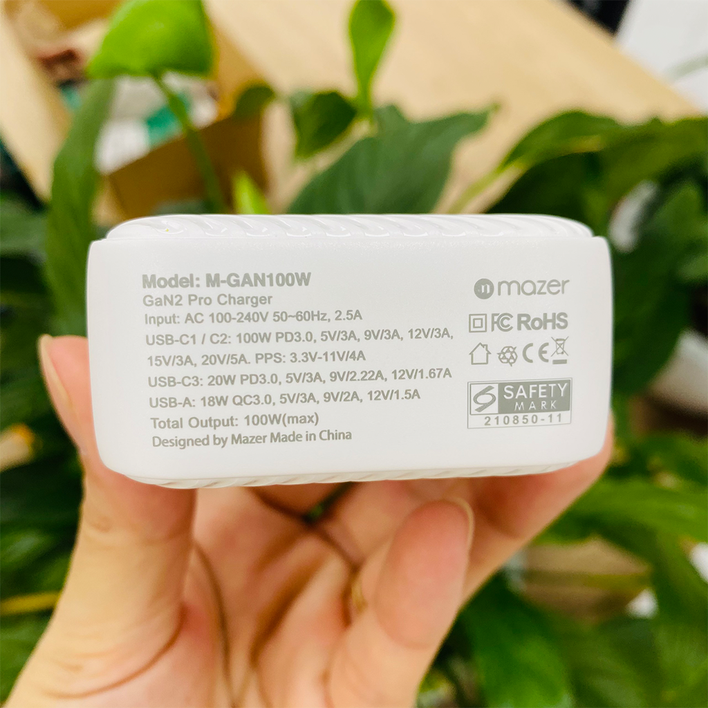 Củ Sạc Mazer Infinite.BOOST SuperMINI GaN PD100W Wall Charger