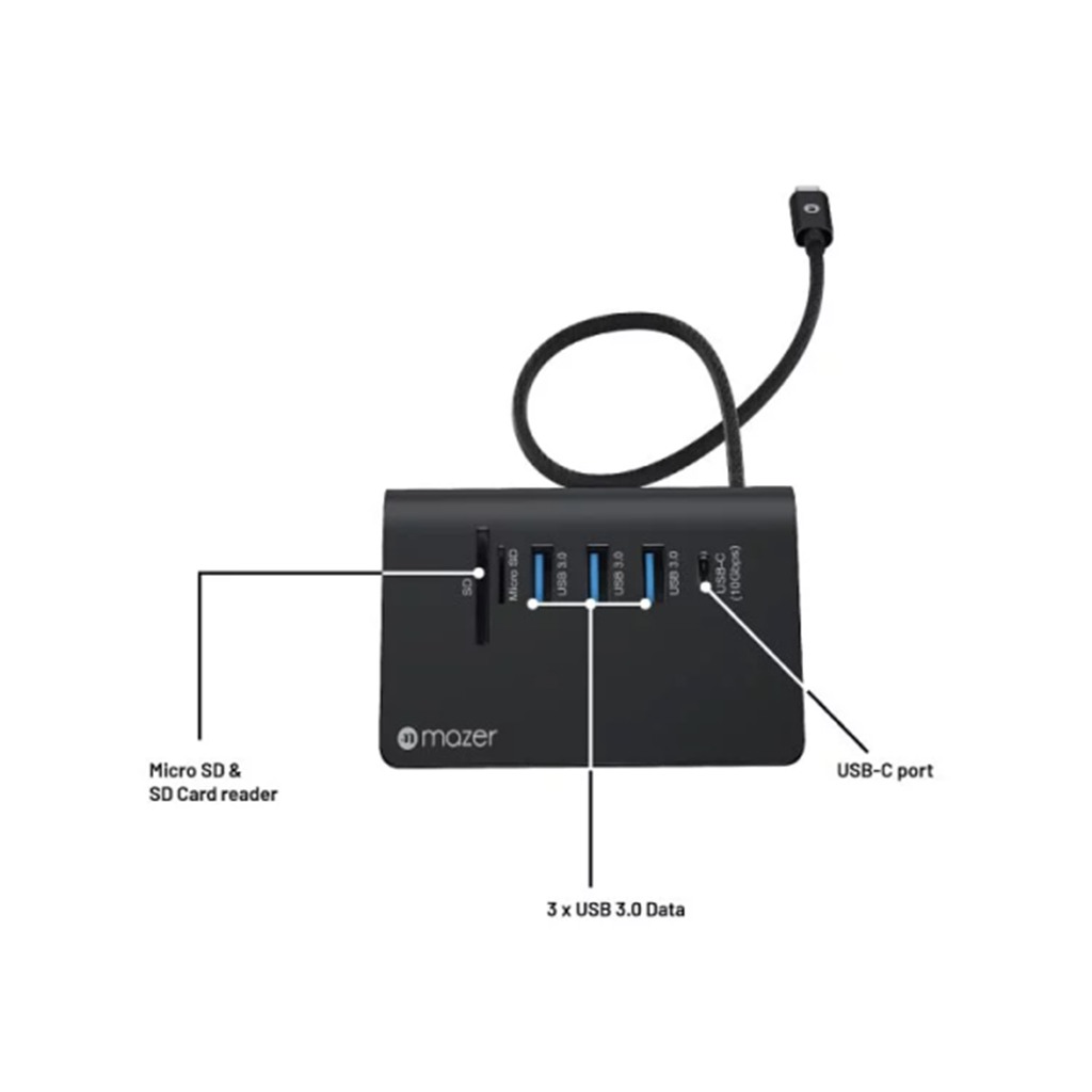 Bộ Chuyển Đổi Mazer Infinite Multimedia Pro Desk Hub 8000 (6-in-1)