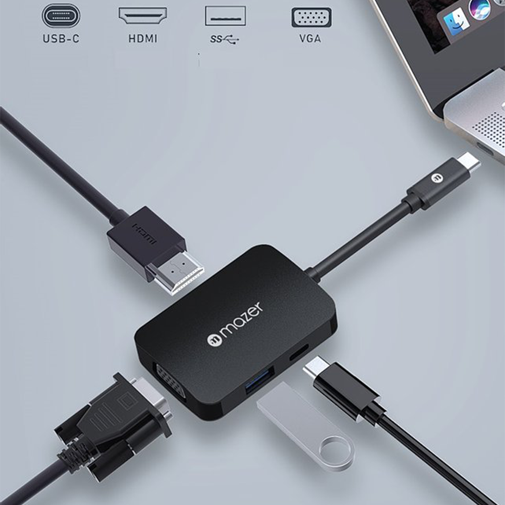 Bộ Chuyển Đổi Mazer USB-C 4-in-1 HUB