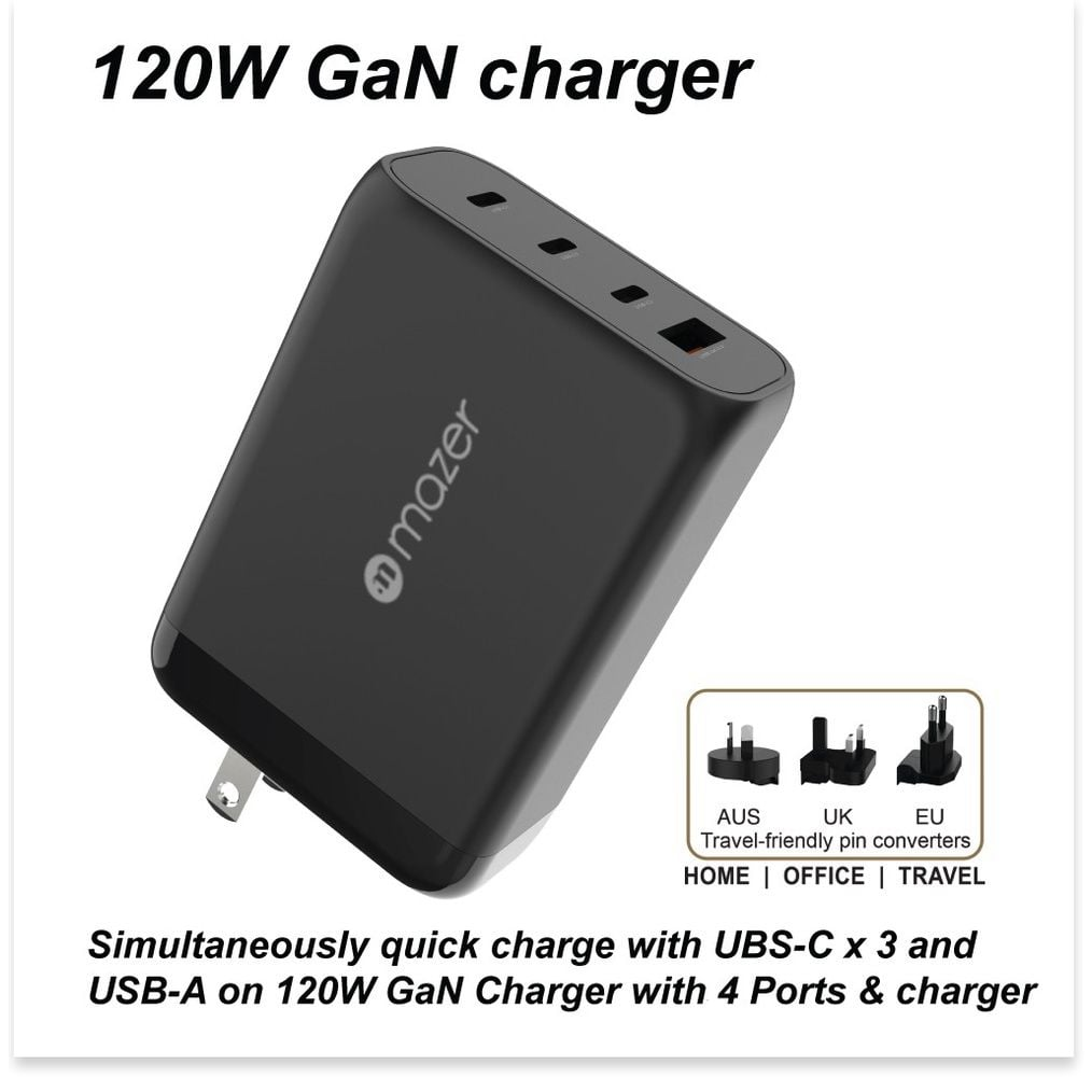 Củ Sạc MAZER Infinite.Boost GAN 120W